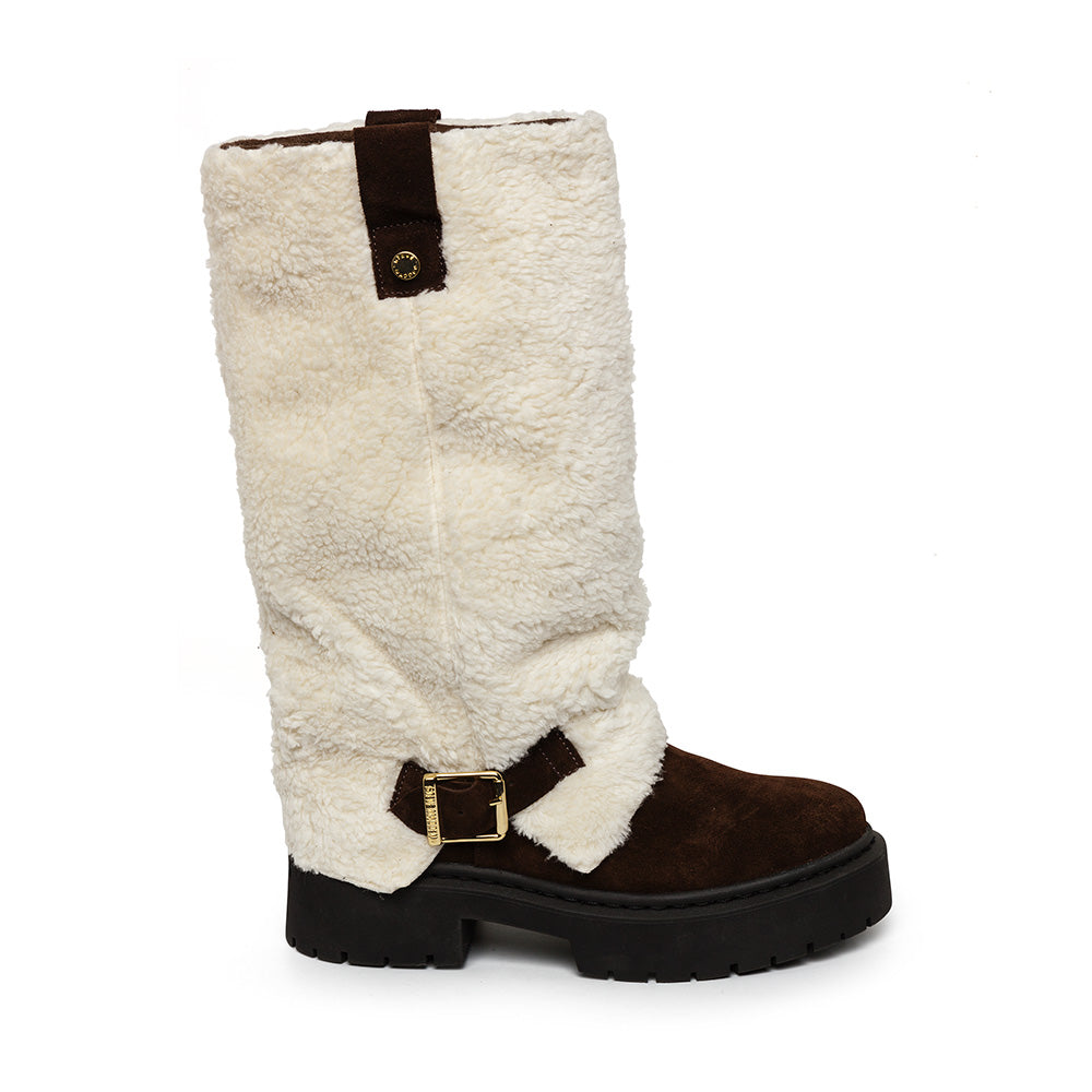 Godiva Boot BEIGE/DARK BROWN