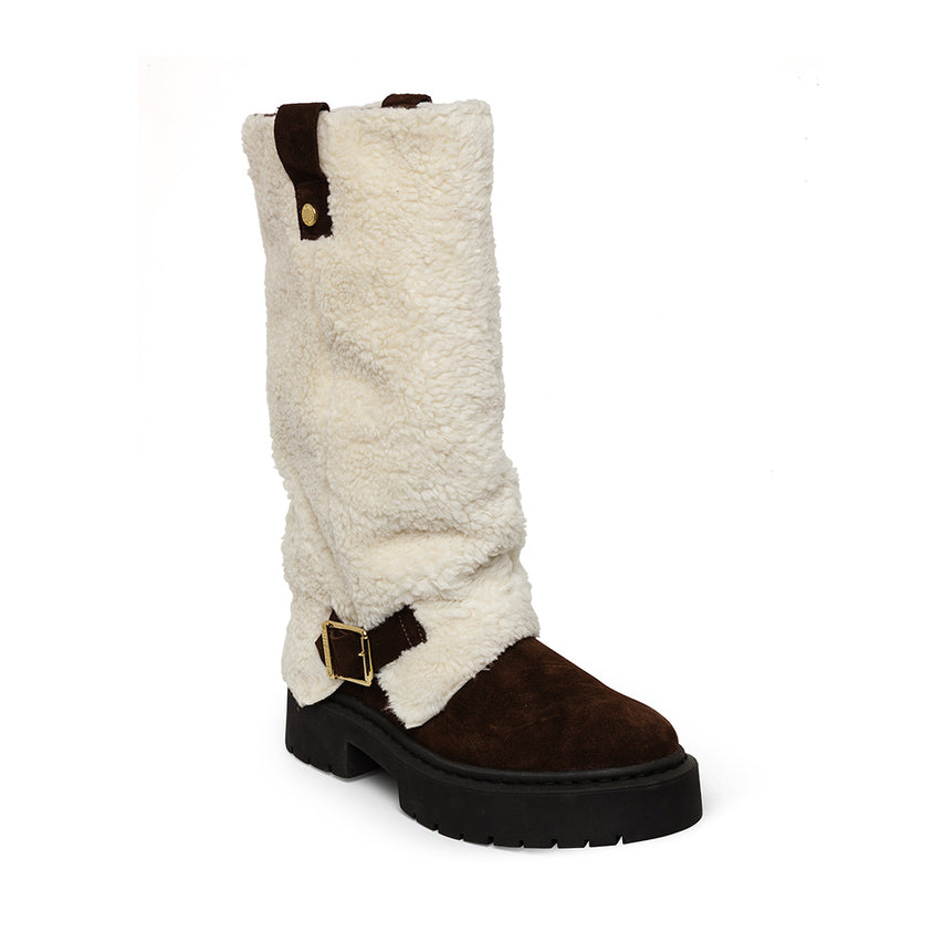 Godiva Boot BEIGE/DARK BROWN