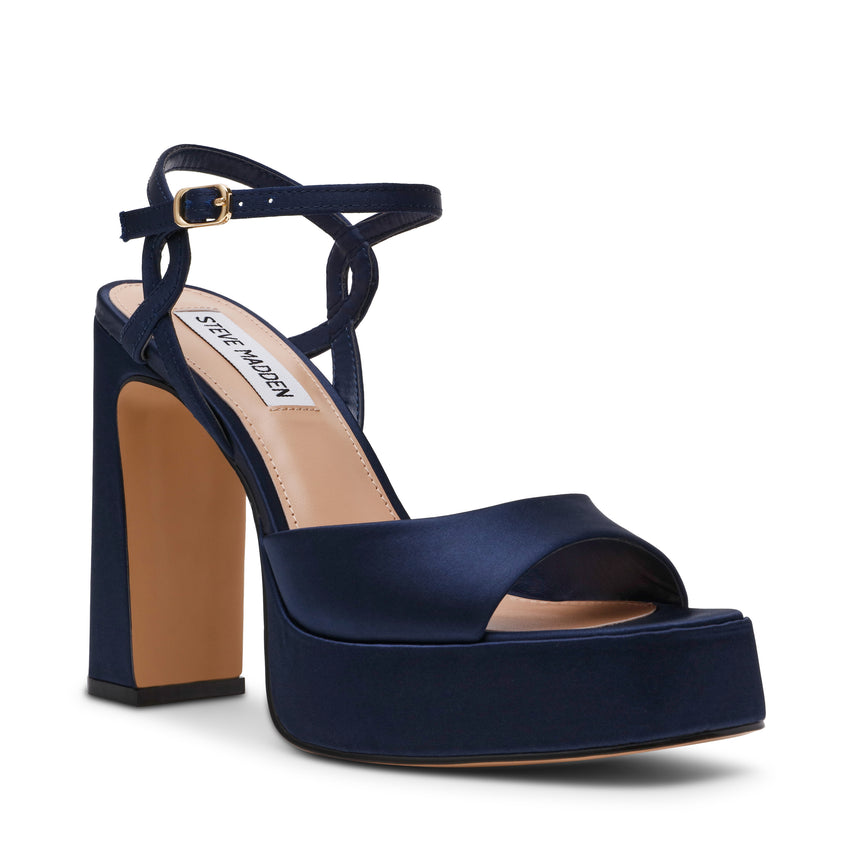 Miliana Sandal BLUE SATIN - view 2