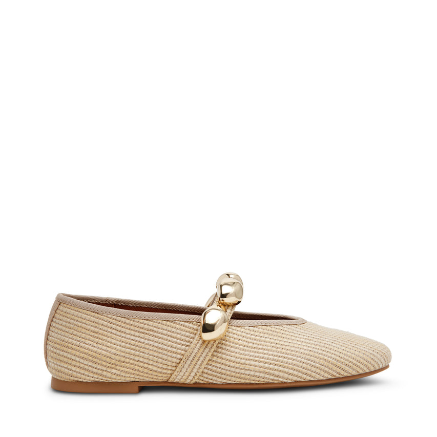 Poppin Flat Shoe NAT RAFFIA