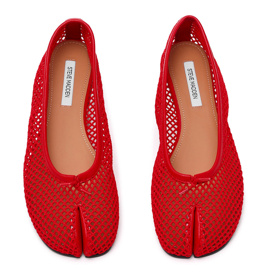 Calico-Mesh Flat Shoe RED - view 3