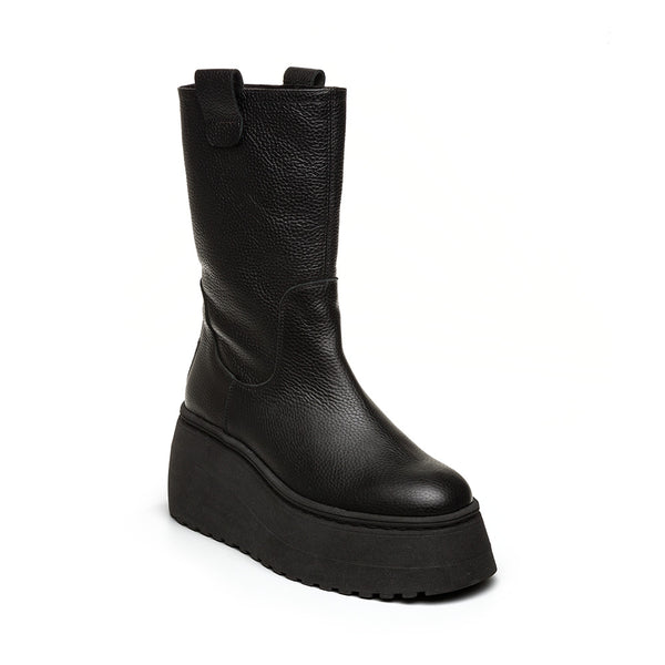 Steve Madden Pointer Bootie BLACK LEATHER Ankle boots All Products
