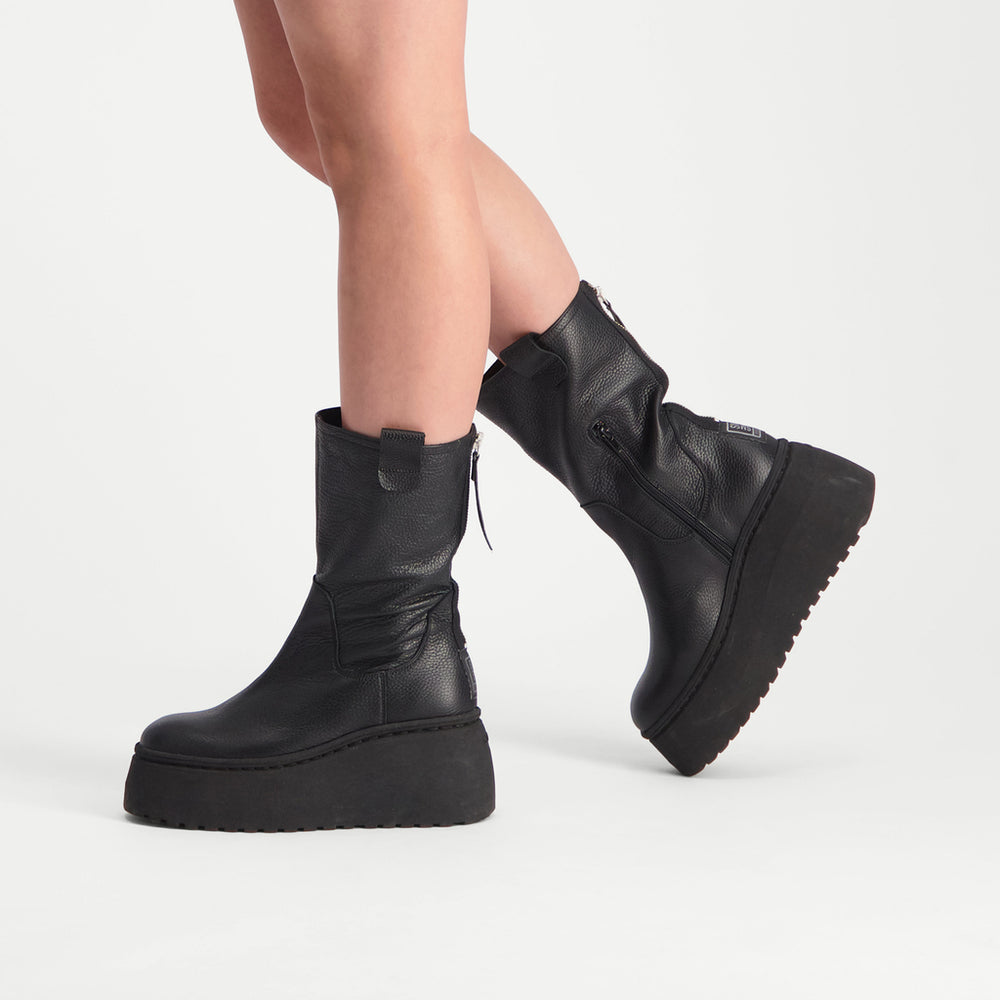 Steve Madden Pointer Bootie BLACK LEATHER Ankle boots All Products