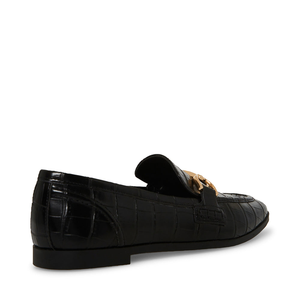 Steve Madden Carrine Loafer BLACK CROCO Flat shoes All Products