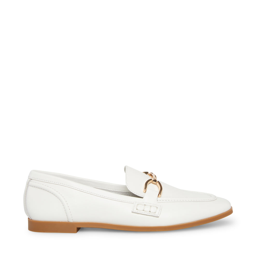 Steve Madden Carrine Loafer WHITE LEATHER Flat shoes All Products