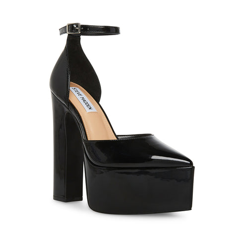 Steve Madden Prompt Sandal BLACK PATENT Sandals Dominatrix
