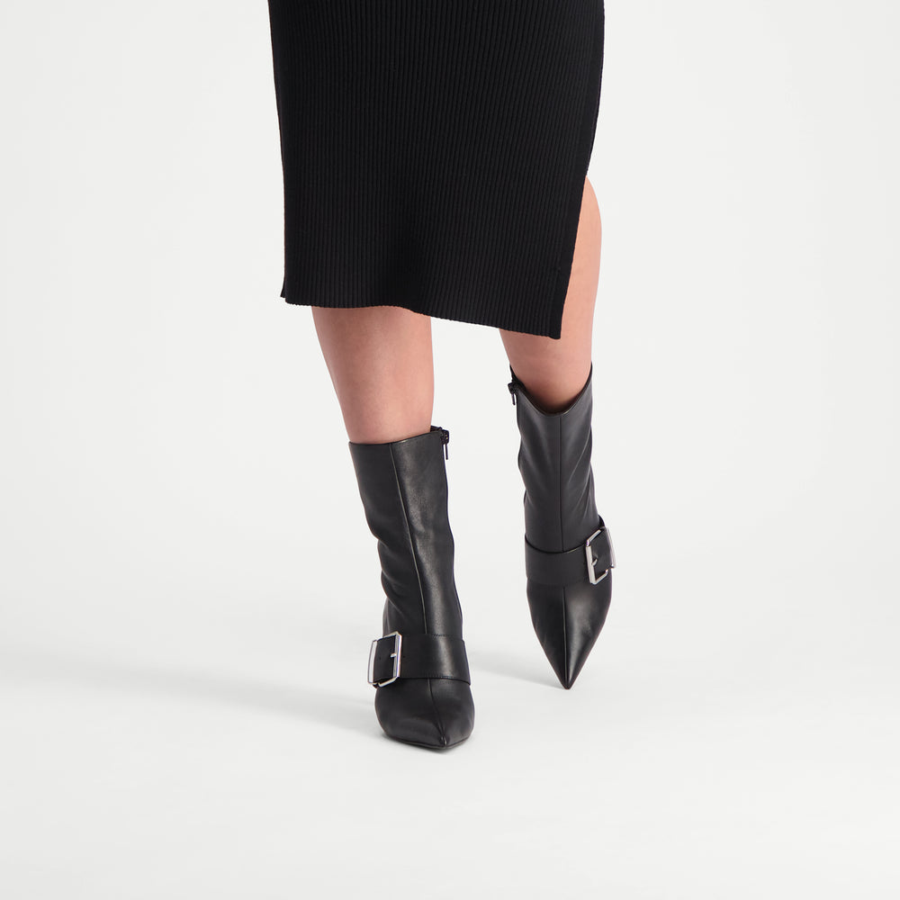 Steve Madden Banter Bootie BLACK LEATHER Ankle boots All Products