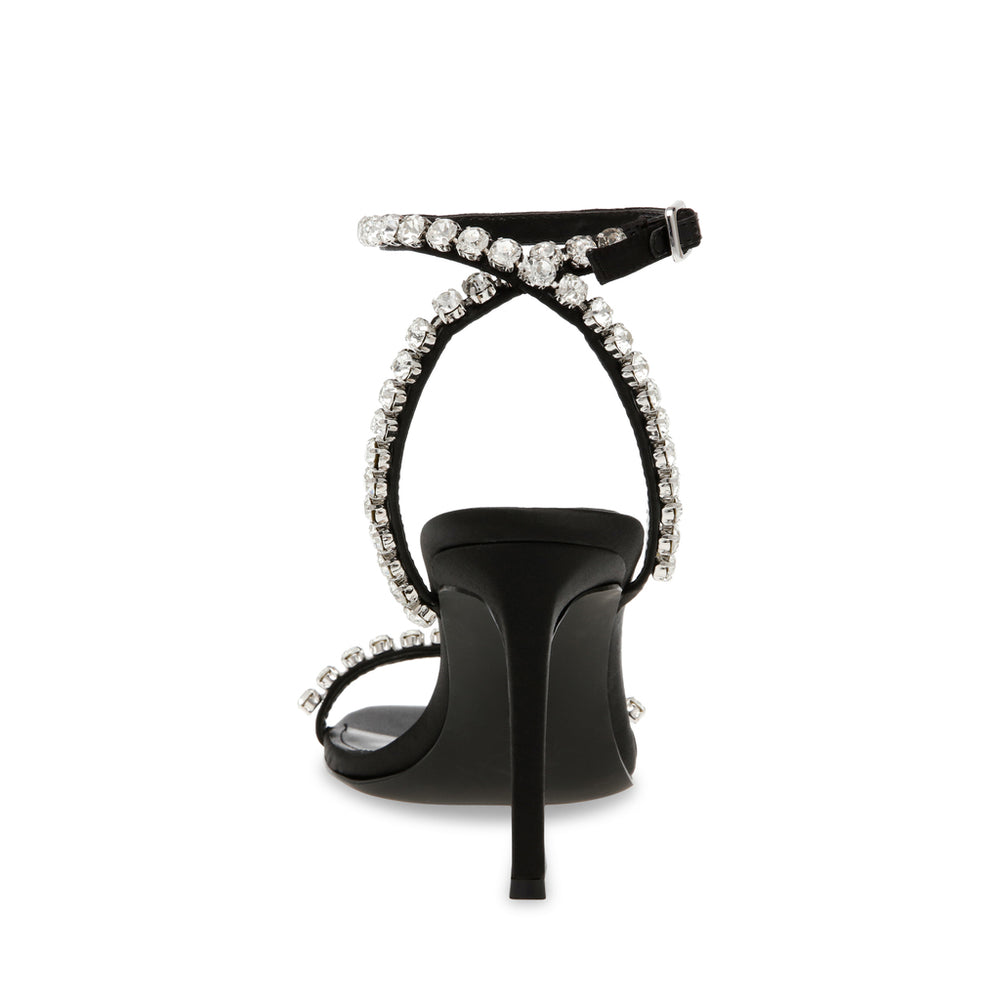 Steve Madden Jazzy Belle Sandal BLACK SATIN Sandals All Products