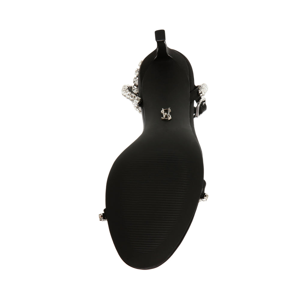 Steve Madden Jazzy Belle Sandal BLACK SATIN Sandals All Products