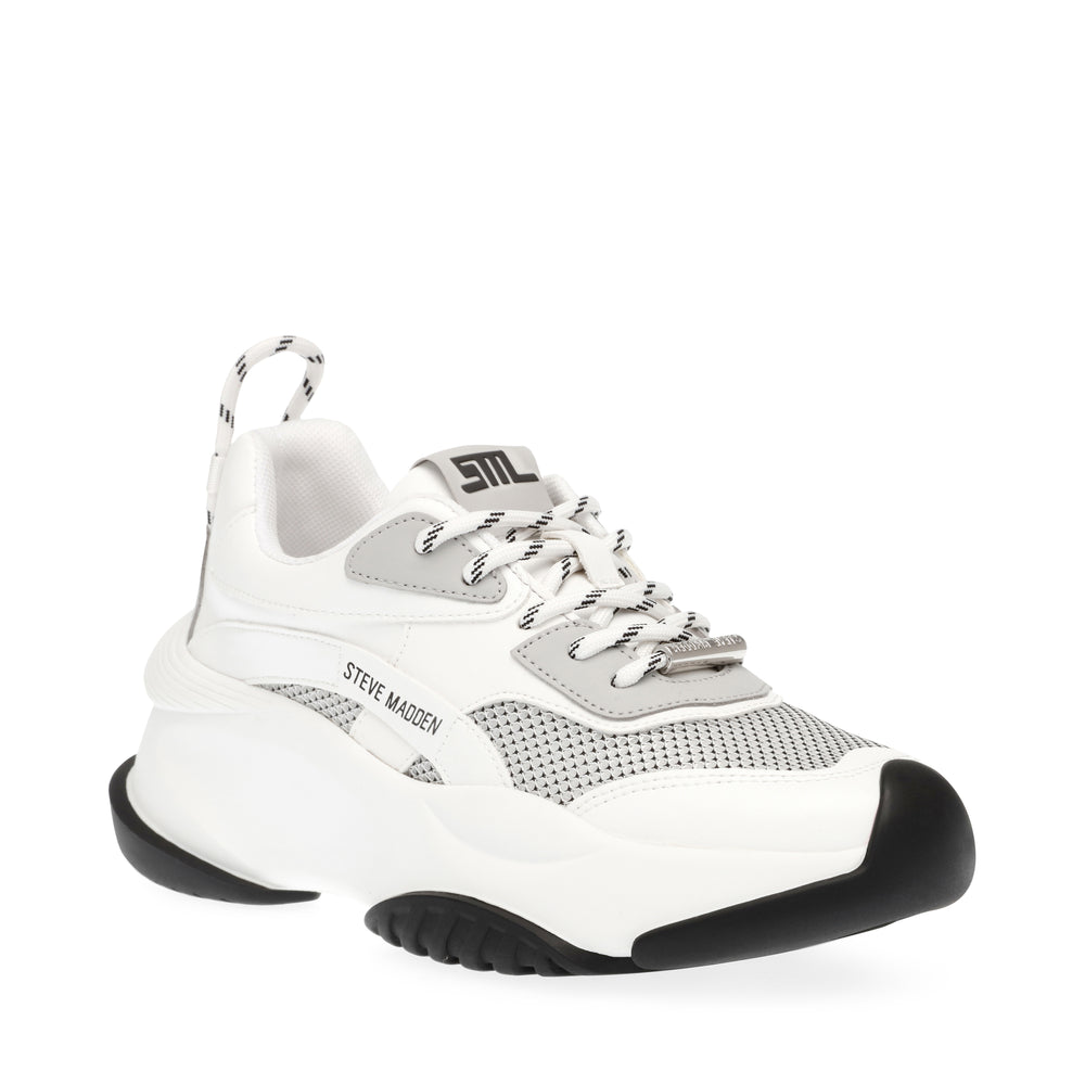 Steve Madden Belissimo Sneaker WHITE/GREY Sneakers All Products