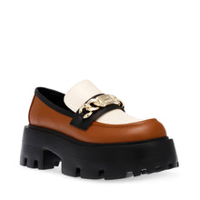 Steve Madden Motoride Loafer COGNAC LEATHER Flat shoes 90's Nostalgia