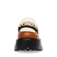 Steve Madden Motoride Loafer COGNAC LEATHER Flat shoes 90's Nostalgia