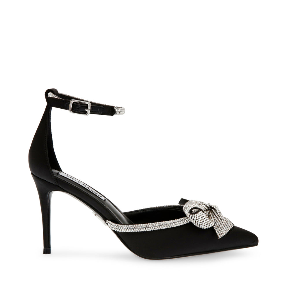 Steve Madden Lumiere Sandal BLACK SATIN Sandals All Products