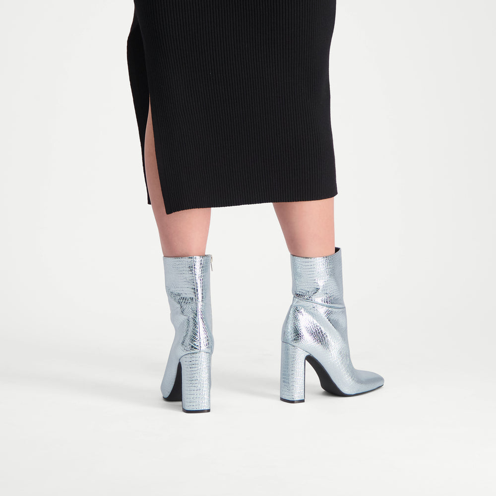 Steve Madden Aisha Bootie SILVER CROCO Ankle boots All Products