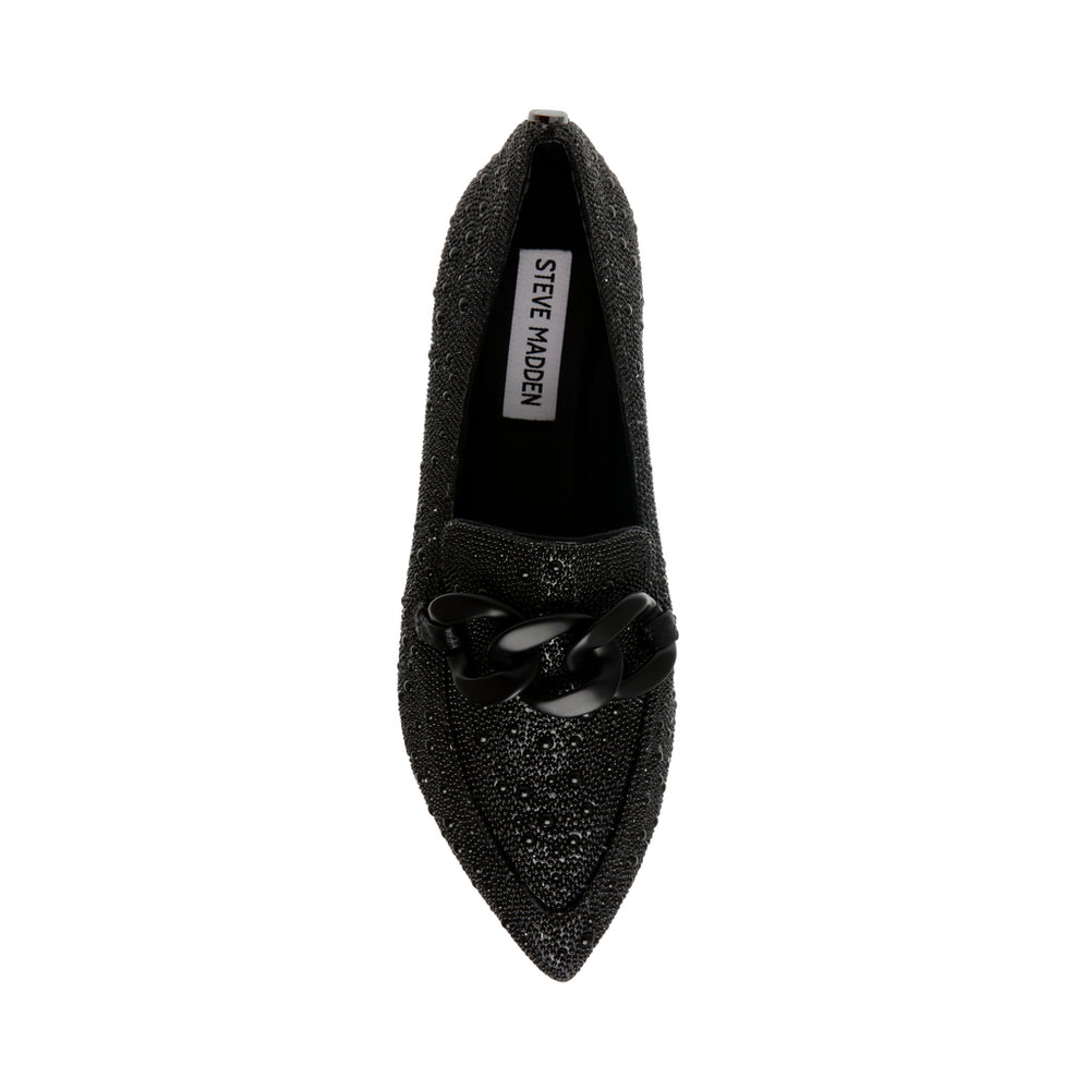 Steve Madden Famed-P Loafer BLACK CRYSTAL Flat shoes All Products