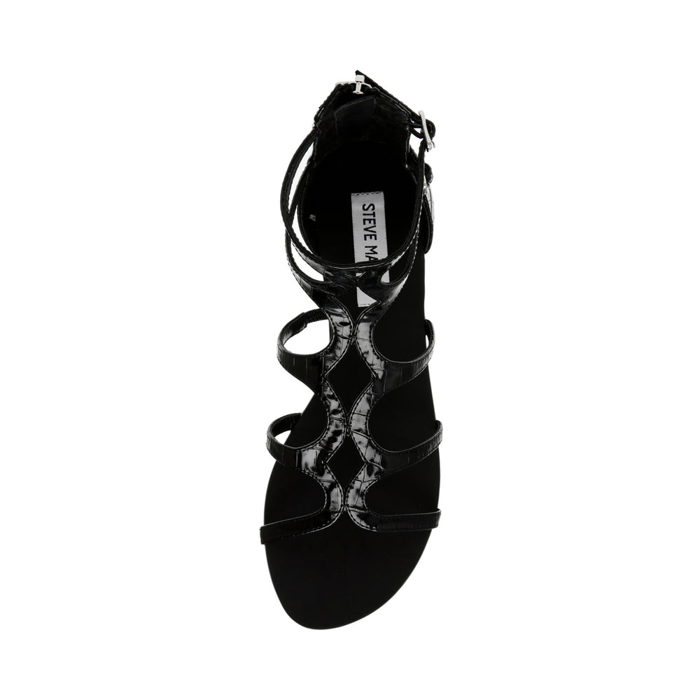 Steve Madden Egypt Sandal BLACK CROCO Sandals All Products