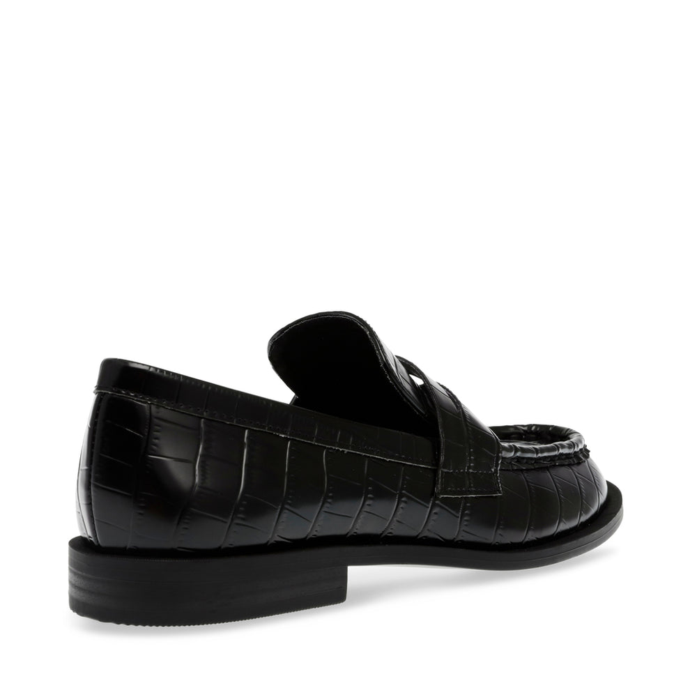 Steve Madden Harlem Loafer BLACK CROCO Flat shoes All Products