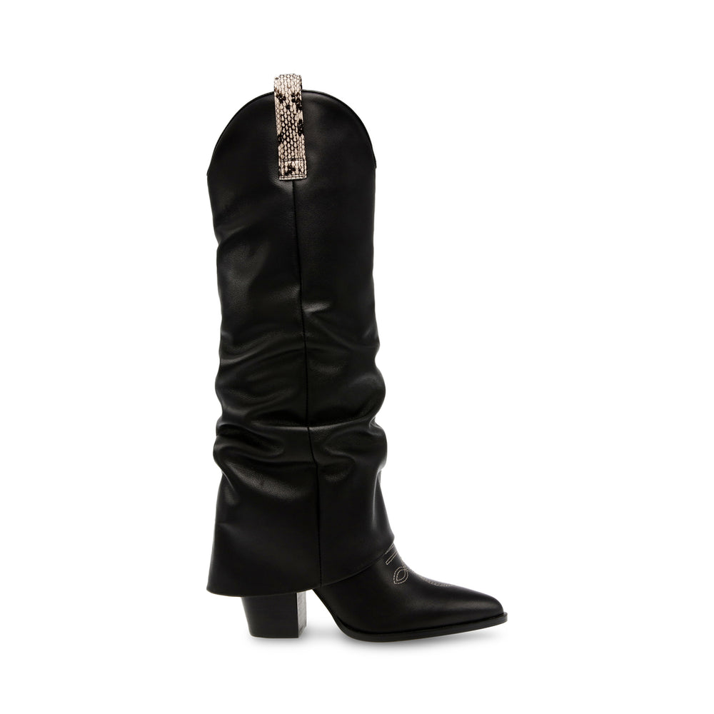 Steve Madden Lassy Boot BLACK/TAN SNAKE Boots All Products