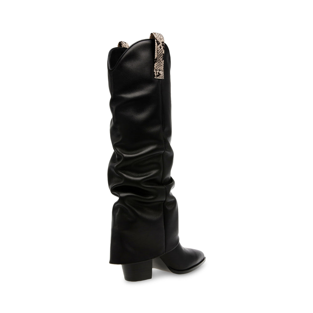 Steve Madden Lassy Boot BLACK/TAN SNAKE Boots All Products