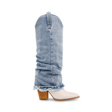 Steve Madden Lassy Boot DENIM FABRIC Boots All Products