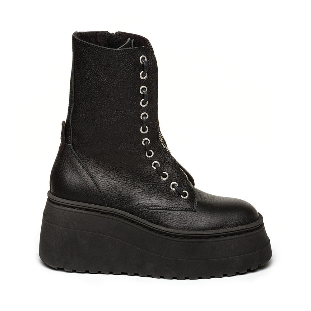 Steve Madden Pearl Bootie BLACK LEATHER Ankle boots All Products