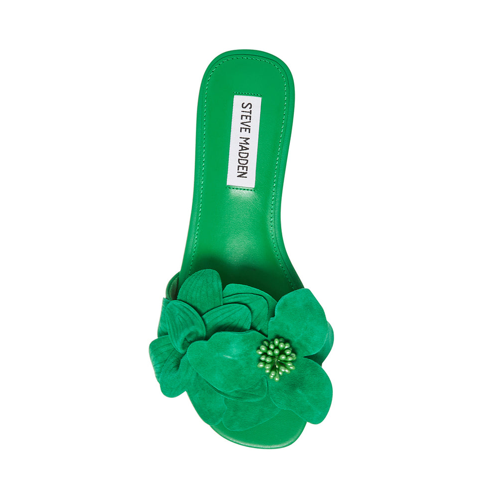 Steve Madden Melena Sandal GREEN SUEDE Sandals All Products