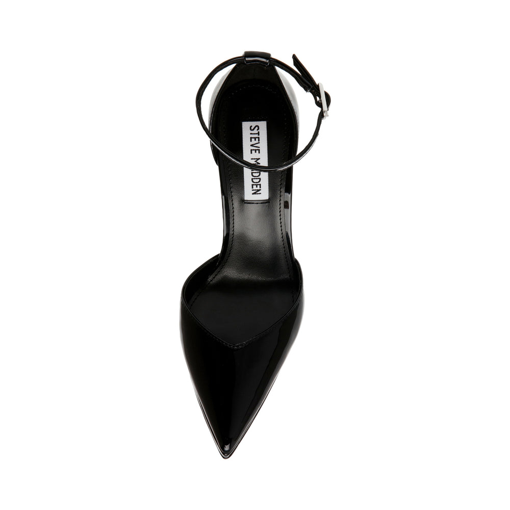 Steve Madden Kelley Sandal BLACK PATENT Sandals ELLE SHOPPING DAY