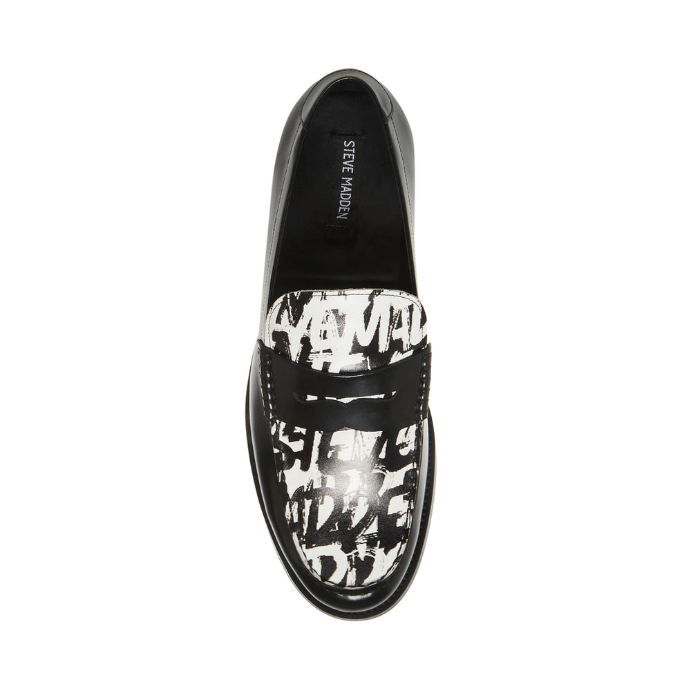 Steve Madden Men Andy Loafer BLACK/WHTE Casual All Products