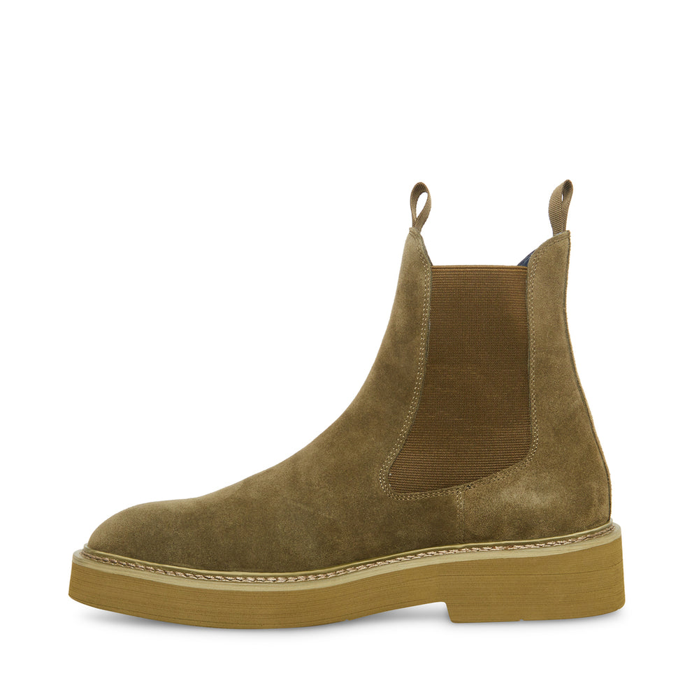 Steve Madden Men Brantley Chelsea Boot OLIVE SUEDE Boots All Products