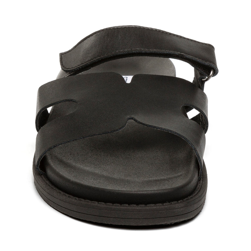 Manu Slide BLACK LEATHER - view 3