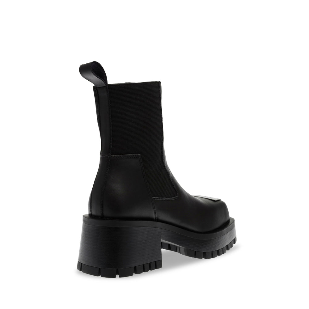 Steve Madden Sharpen Bootie BLACK LEATHER Ankle boots All Products