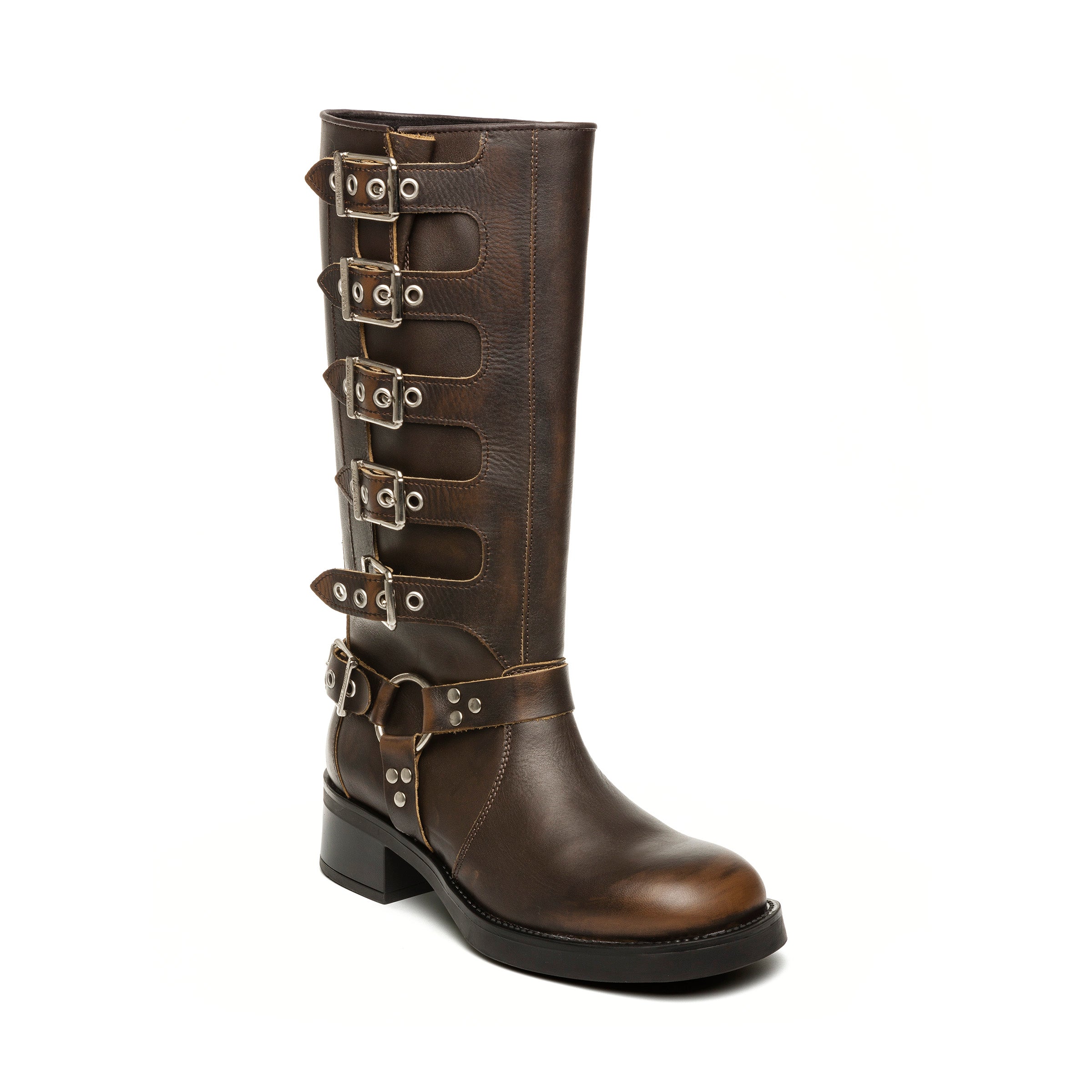 Battle Boot Bruin Leder