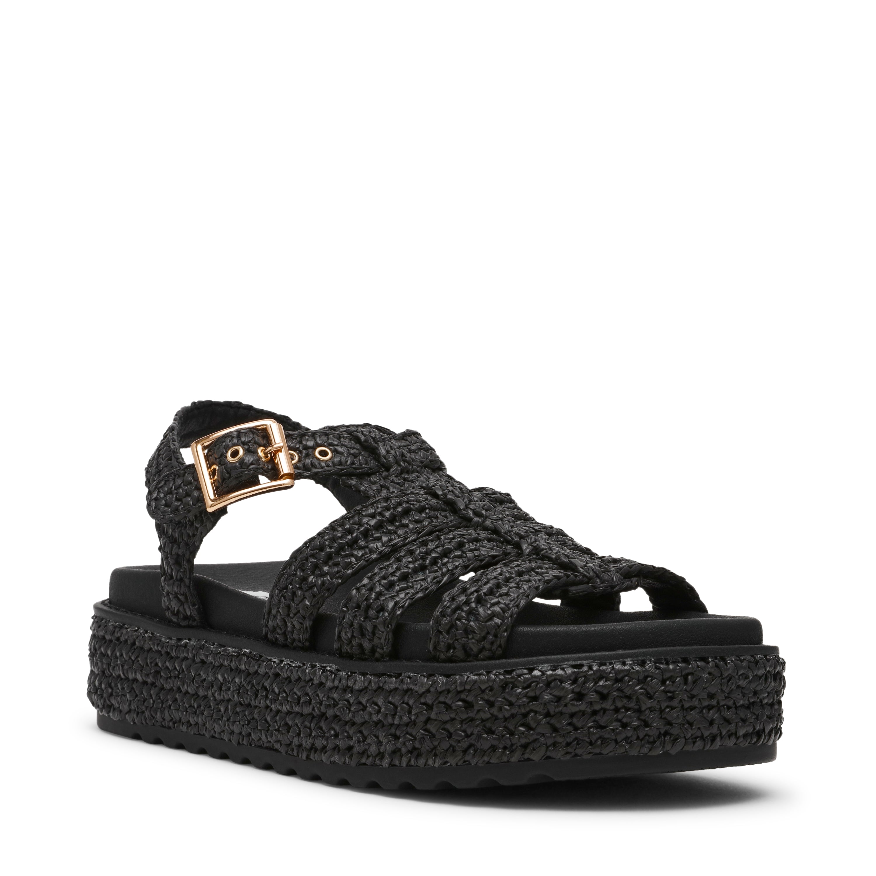 Beeline Sandal BLK RAFFIA - view 2