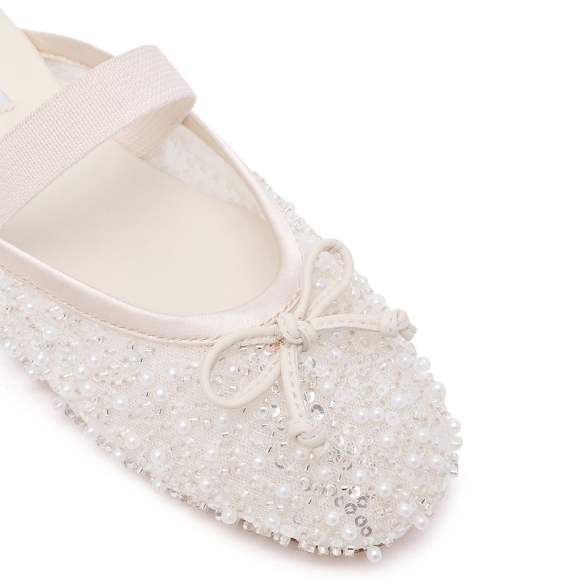 Cutesy-SEQ Flat Shoe IVORY - view 5