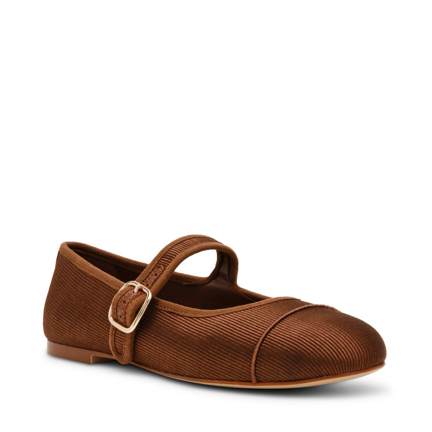 Dory Flat Shoe BROWN SATIN