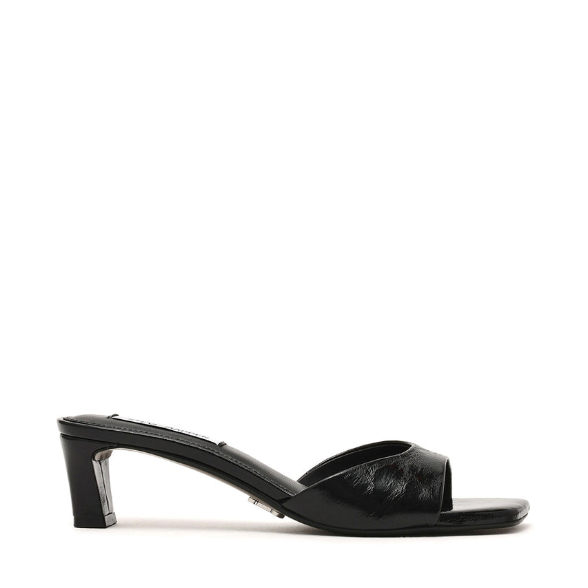 Hints Mule BLACK CRINKLE LEATHER