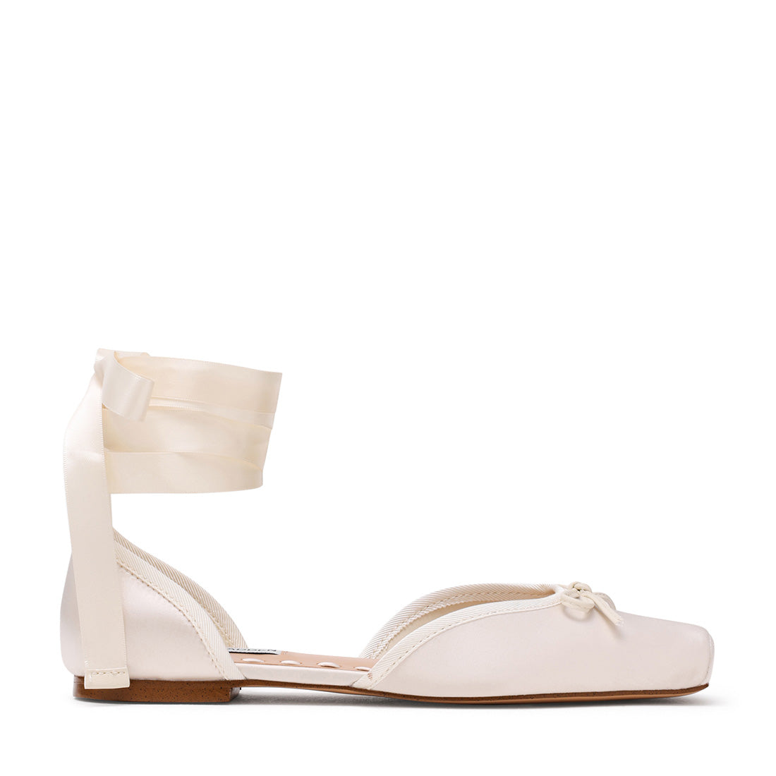 Leonora Flat Shoe IVORY SATIN