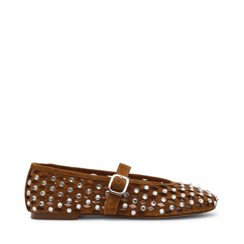 Rerun Flat Shoe CHSNUT SUEDE