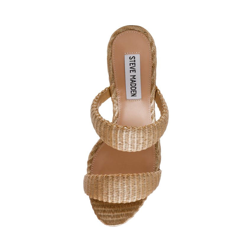 Saturn-CN Sandal GOLD RAFFIA - view 6