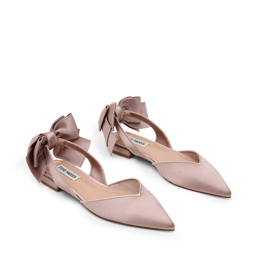 Synthia Flat Shoe TAUPE SATIN