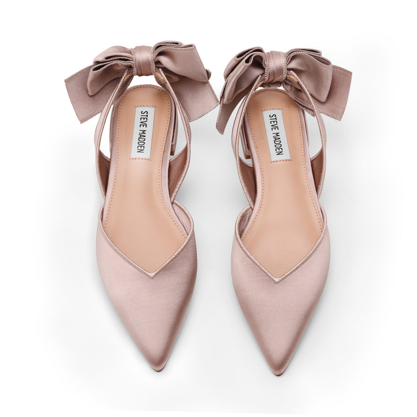 Synthia Flat Shoe TAUPE SATIN
