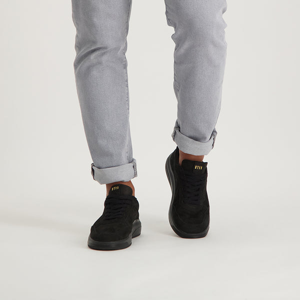 Steve Madden Men Astor Sneaker BLACK LEATHER Sneakers All Products