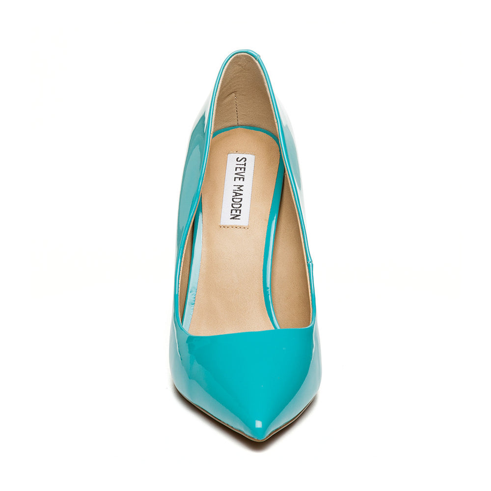 Steve Madden Daisie Heel TEAL PATENT Pumps All Products