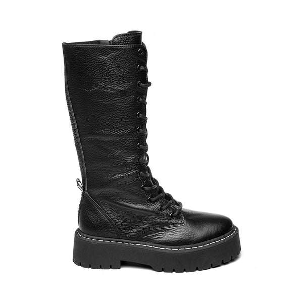 Steve Madden Vroom Boot BLACK LEATHER Boots All Products
