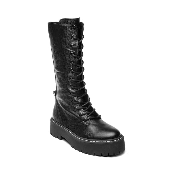 Steve Madden Vroom Boot BLACK LEATHER Boots All Products
