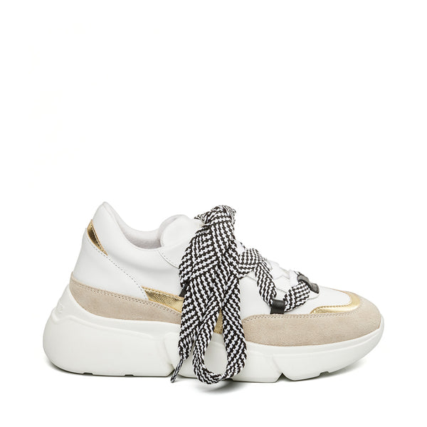 Steve Madden Maisie Sneaker WHITE/GOLD Sneakers All Products