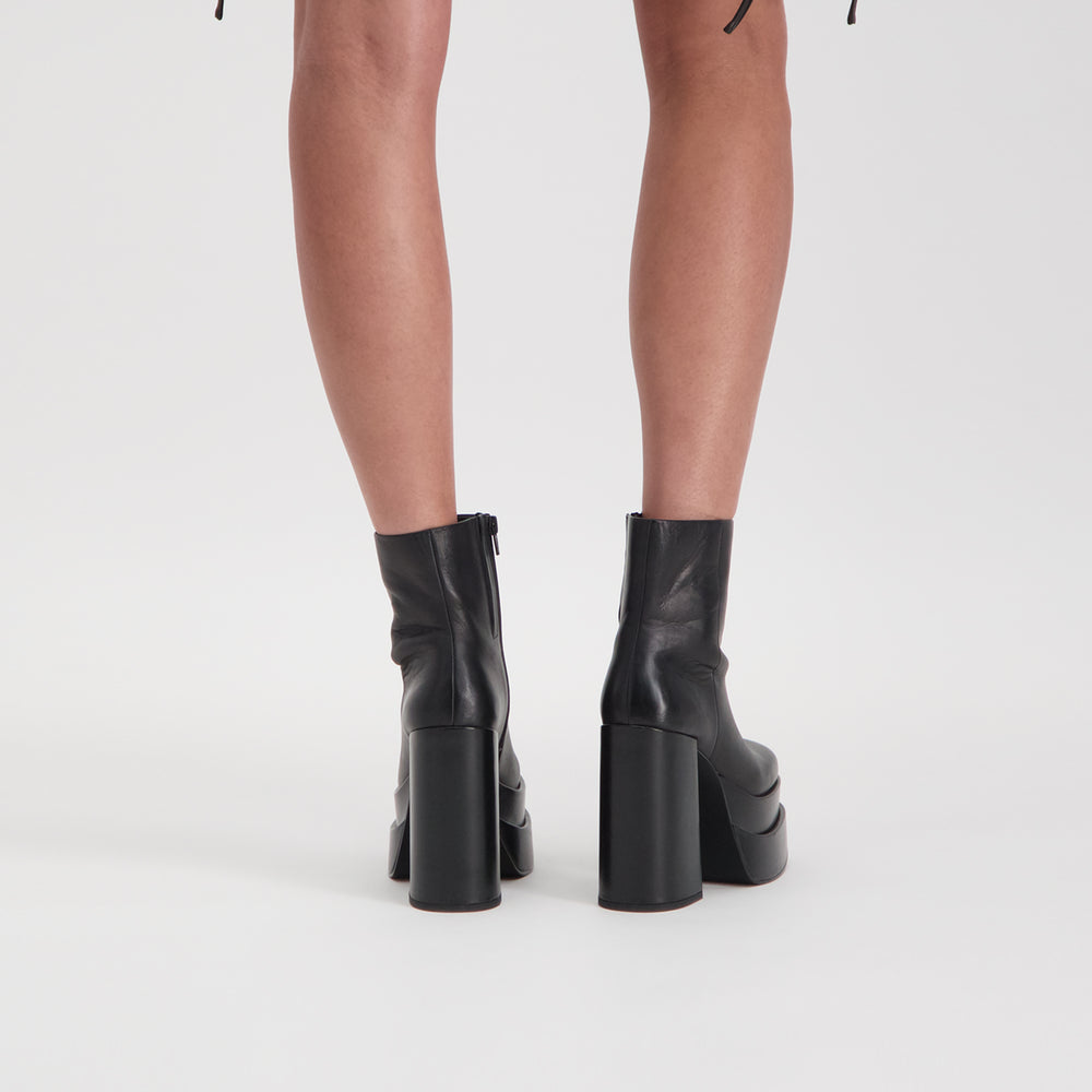 Steve Madden Cobra Bootie BLACK LEATHER Ankle boots All Products