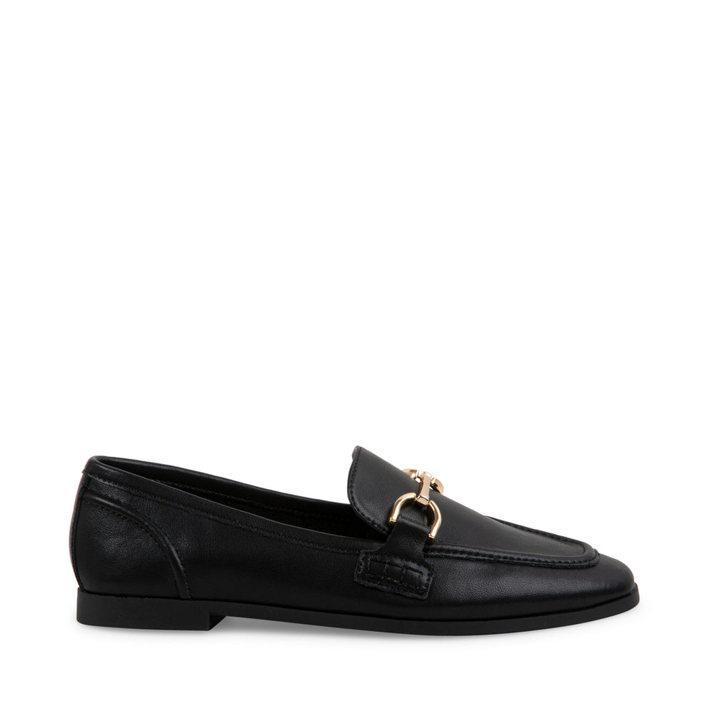 Steve Madden Carrine Loafer BLACK LEATHER Flat shoes All Products