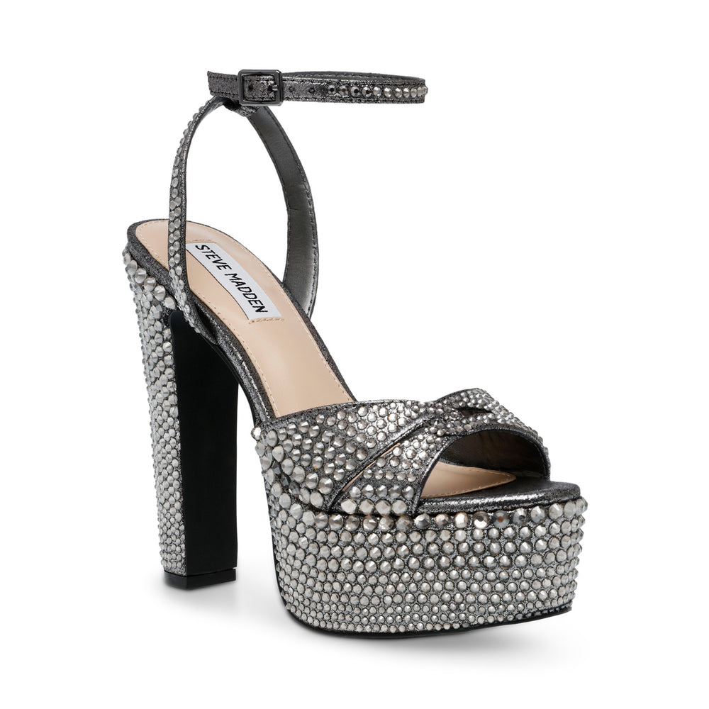 Steve Madden Socializer Sandal PEWTER Sandals All Products