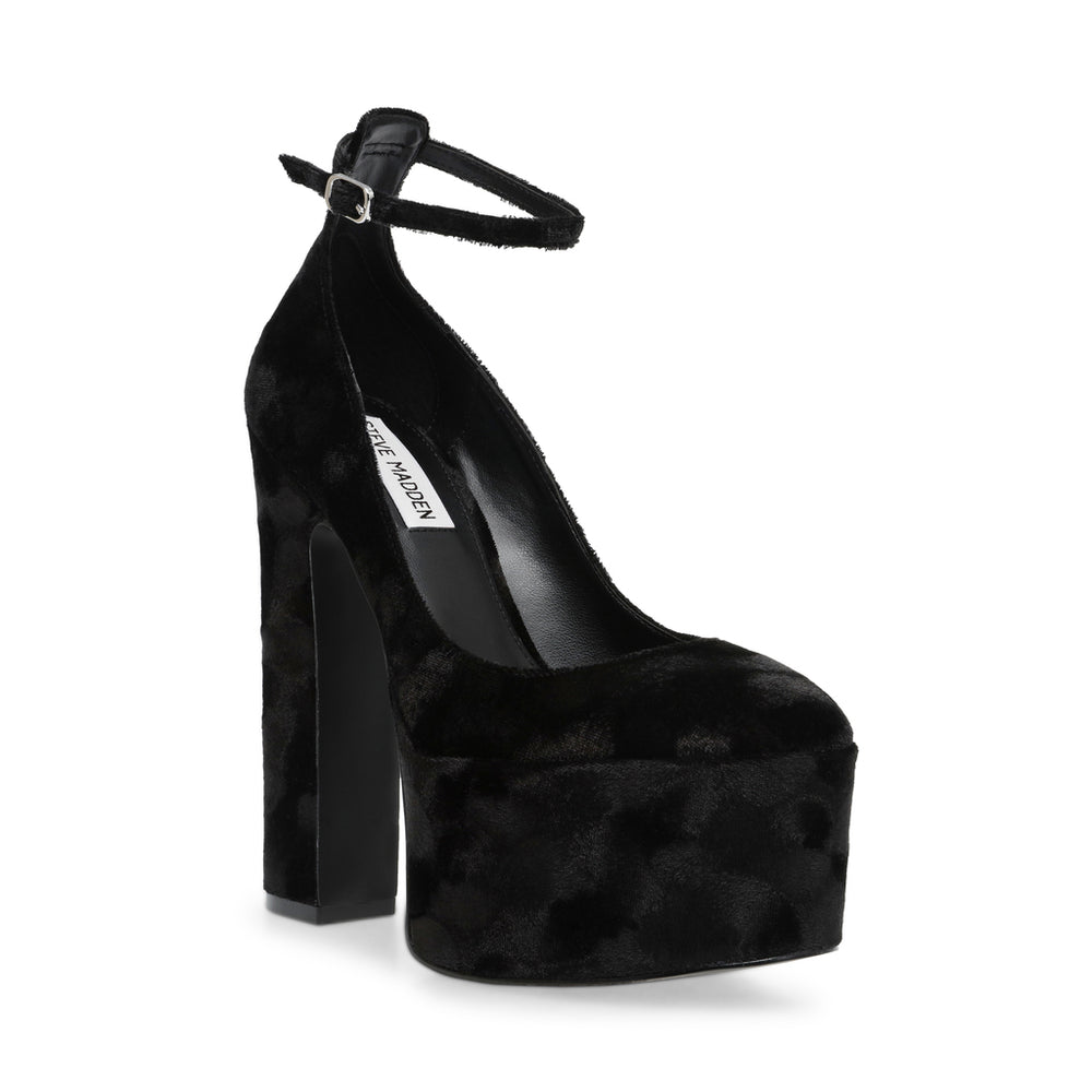Steve Madden Skyrise Pump BLACK VELVET Pumps All Products